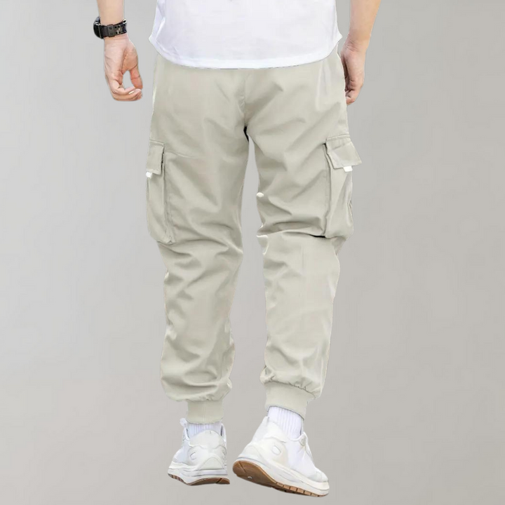 Pantaloni eleganti da uomo con coulisse regolabile e tasche funzionali con patta di Anchor