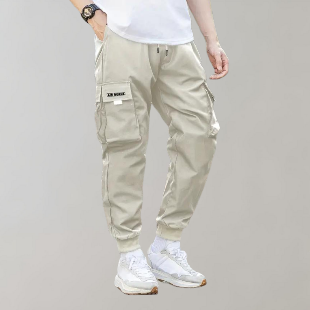 Pantaloni eleganti da uomo con coulisse regolabile e tasche funzionali con patta di Anchor