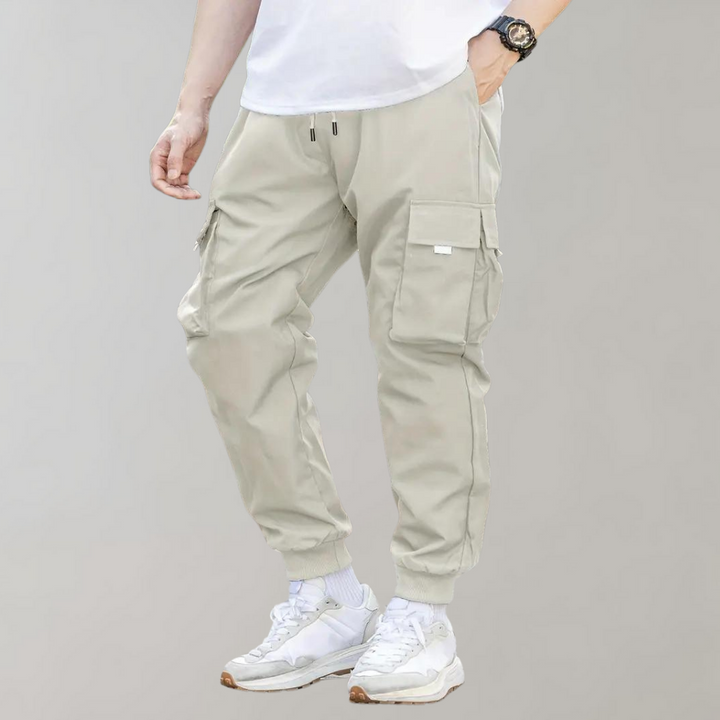 Pantaloni eleganti da uomo con coulisse regolabile e tasche funzionali con patta di Anchor