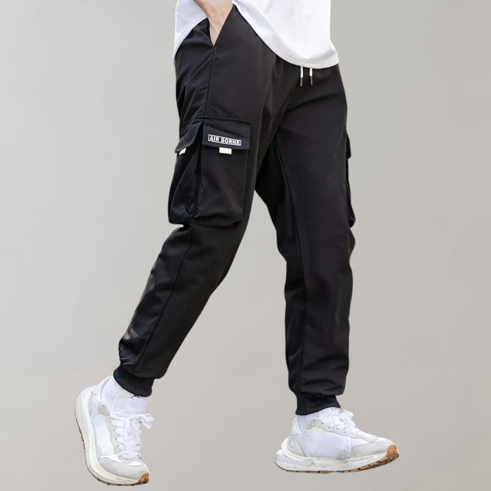 Pantaloni eleganti da uomo con coulisse regolabile e tasche funzionali con patta di Anchor
