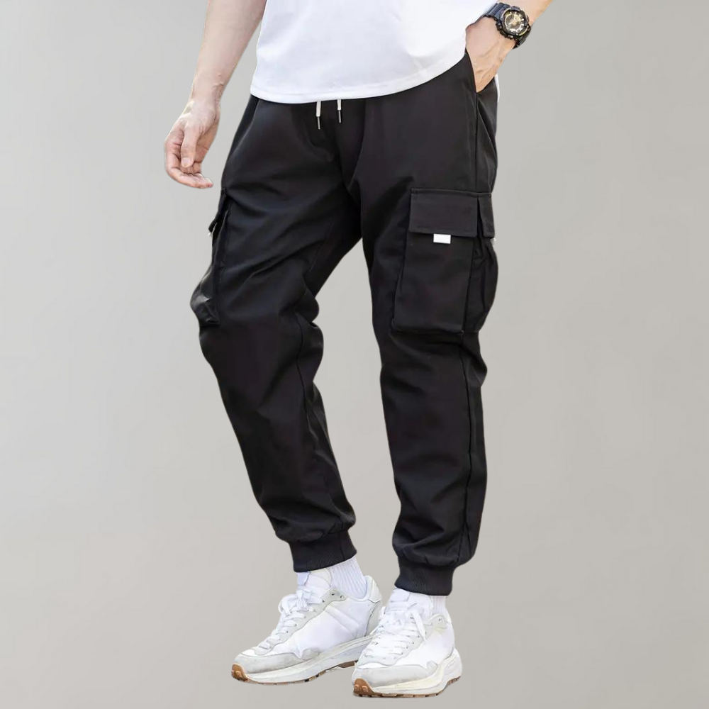 Pantaloni eleganti da uomo con coulisse regolabile e tasche funzionali con patta di Anchor