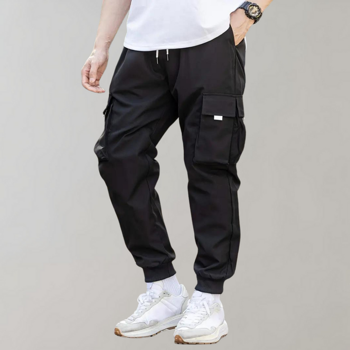 Pantaloni eleganti da uomo con coulisse regolabile e tasche funzionali con patta di Anchor