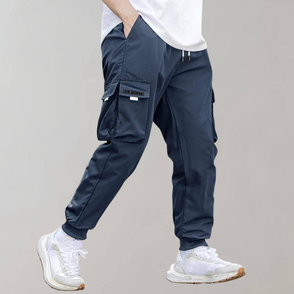 Pantaloni eleganti da uomo con coulisse regolabile e tasche funzionali con patta di Anchor