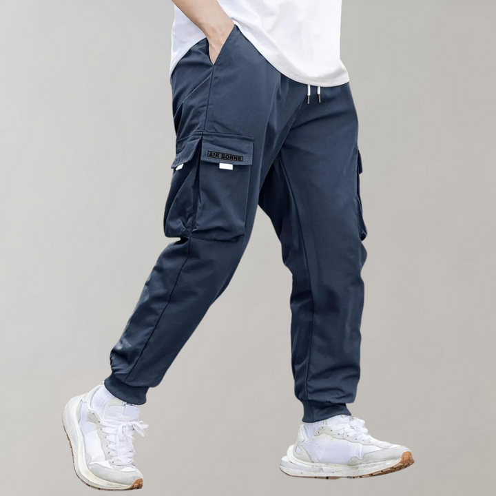 Pantaloni eleganti da uomo con coulisse regolabile e tasche funzionali con patta di Anchor