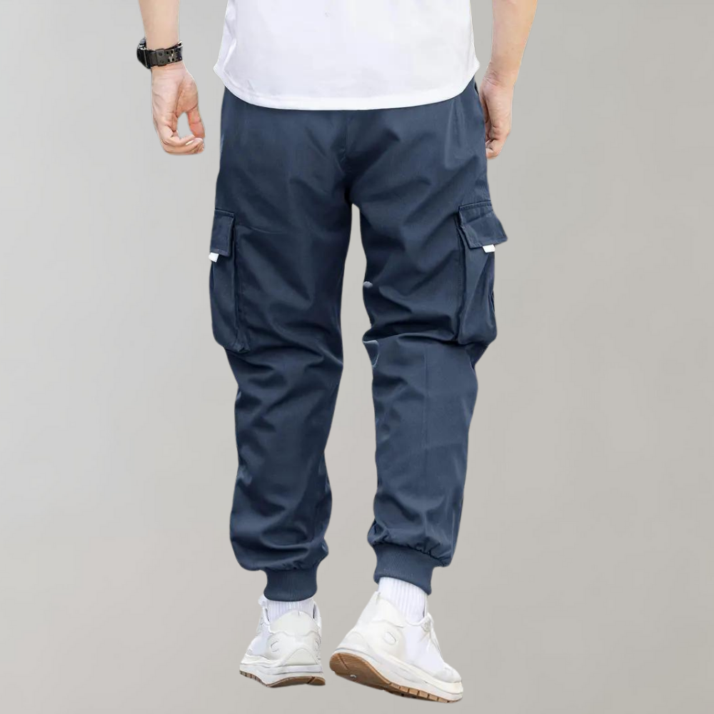 Pantaloni eleganti da uomo con coulisse regolabile e tasche funzionali con patta di Anchor