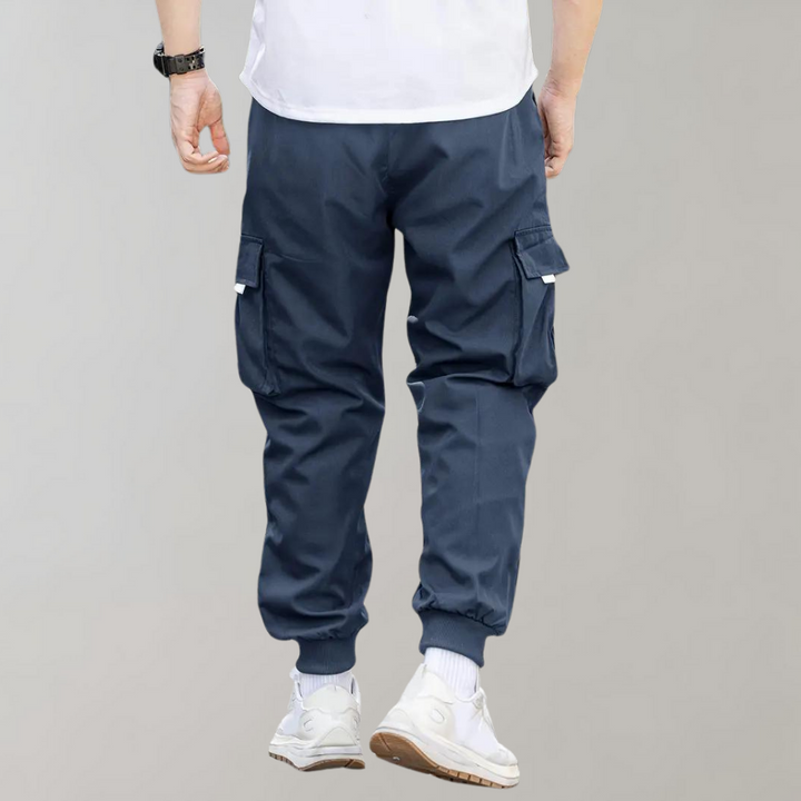 Pantaloni eleganti da uomo con coulisse regolabile e tasche funzionali con patta di Anchor