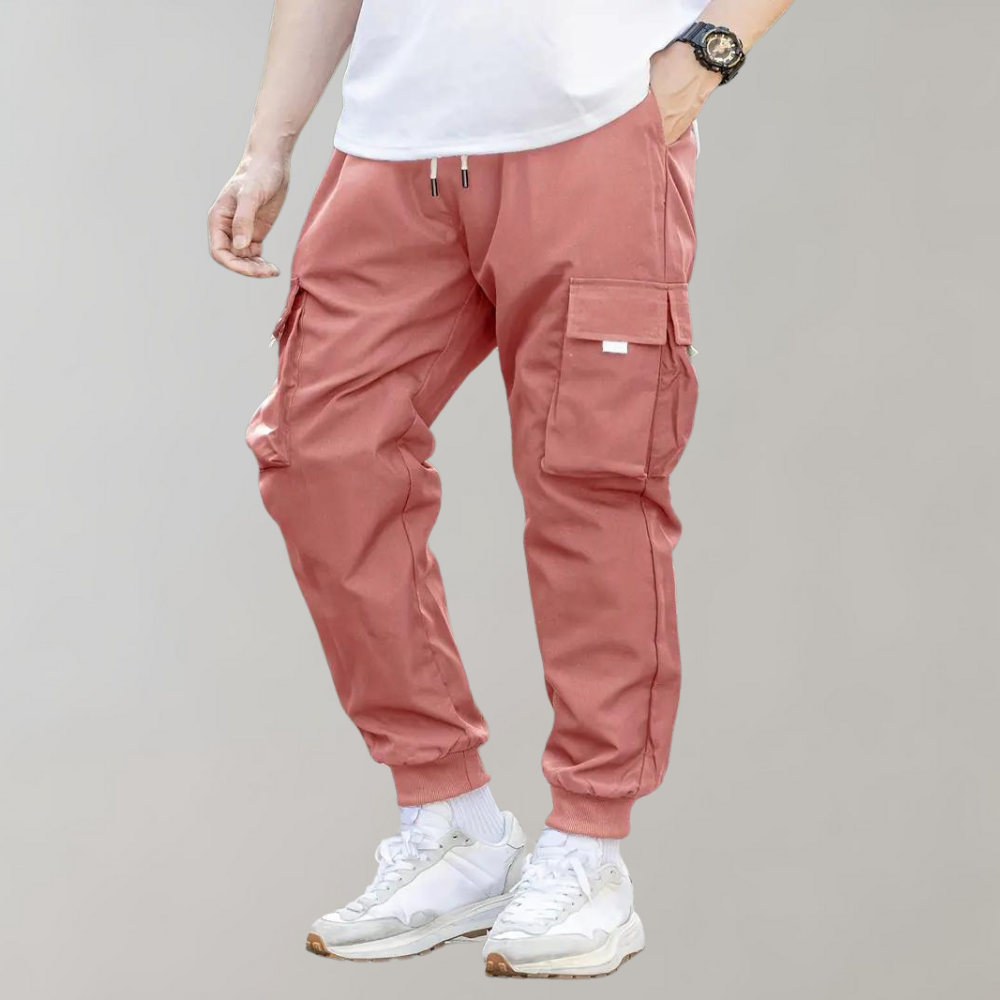 Pantaloni eleganti da uomo con coulisse regolabile e tasche funzionali con patta di Anchor