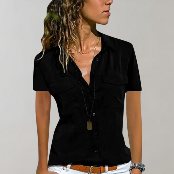Elegante camicetta da donna a maniche corte della collezione Aurora - perfetta per ogni occasione