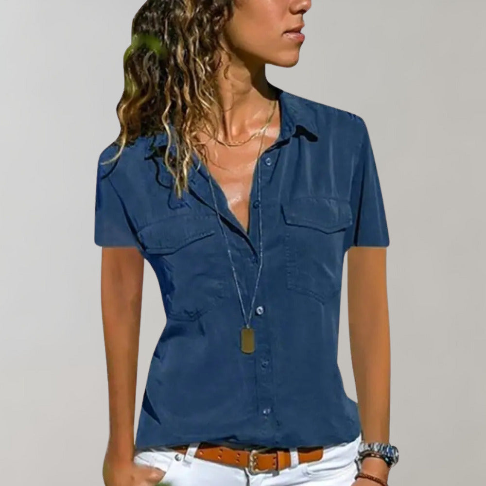 Elegante camicetta da donna a maniche corte della collezione Aurora - perfetta per ogni occasione