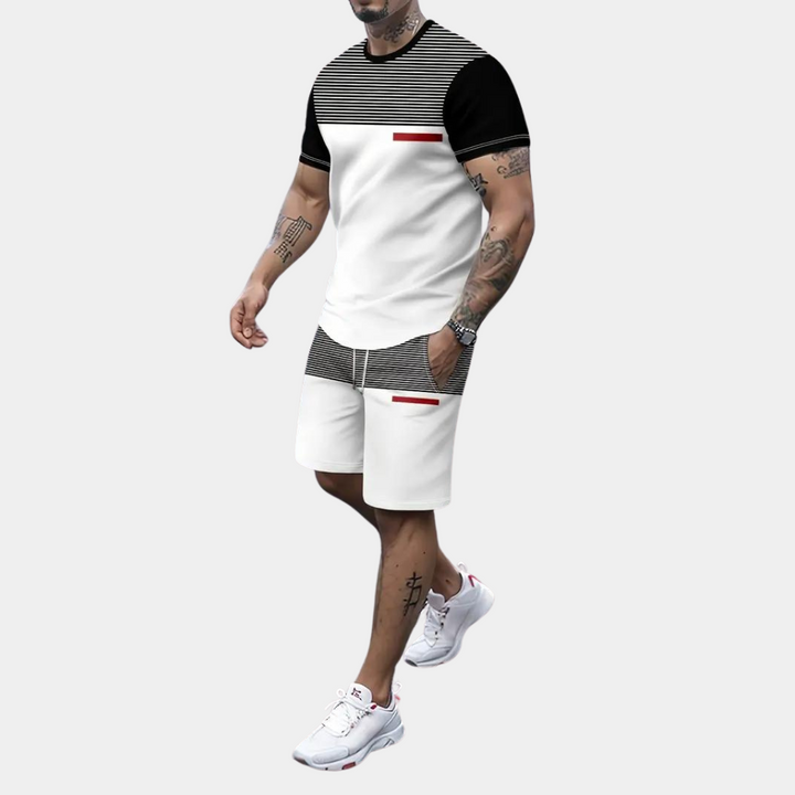 Terrance - Elegante set da uomo a due pezzi per l'estate per un look unico