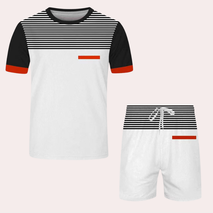 Terrance - Elegante set da uomo a due pezzi per l'estate per un look unico