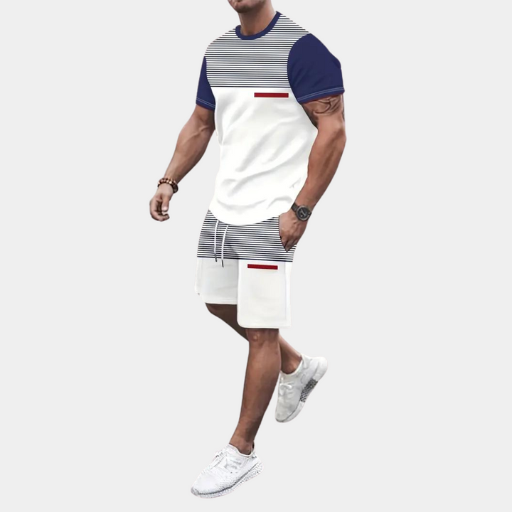 Terrance - Elegante set da uomo a due pezzi per l'estate per un look unico