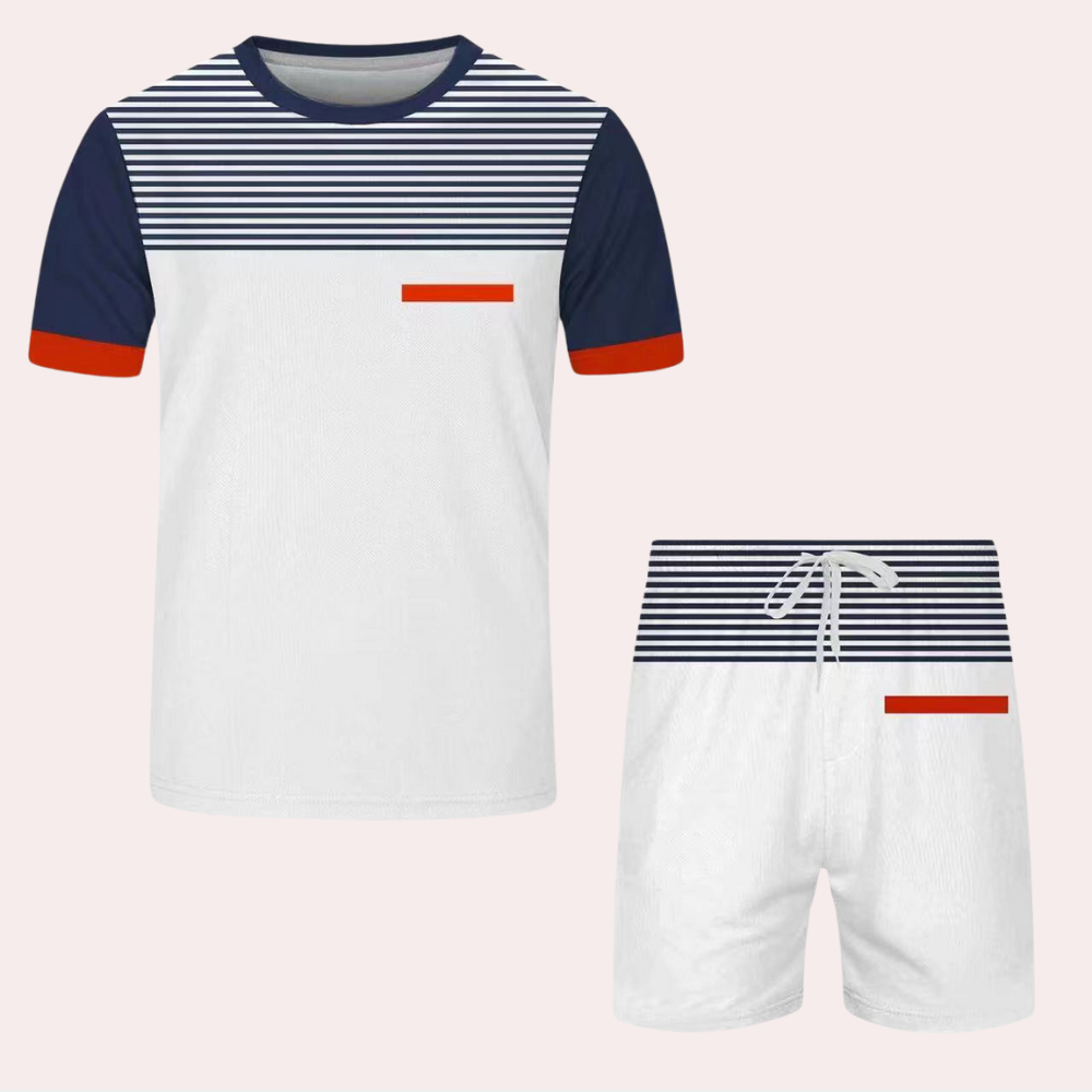 Terrance - Elegante set da uomo a due pezzi per l'estate per un look unico