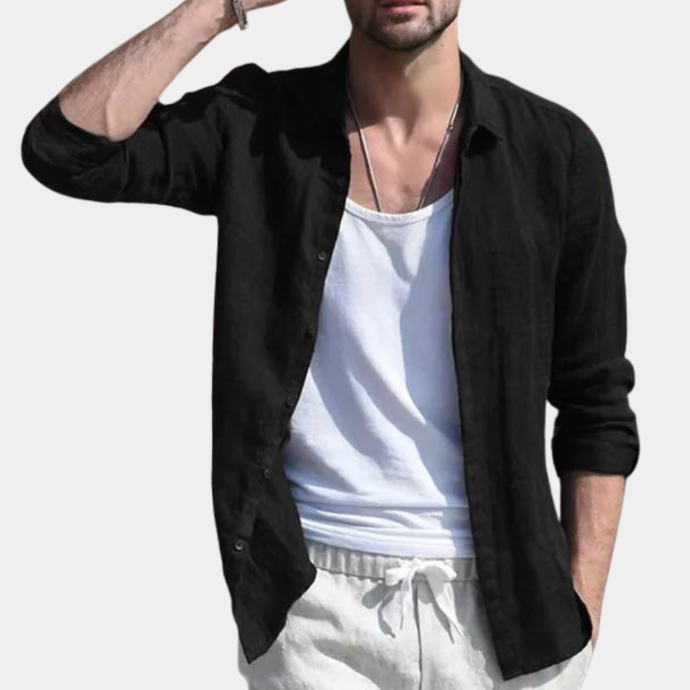 Benoit - Camicia da uomo elegante e ariosa, che unisce comfort e design moderno