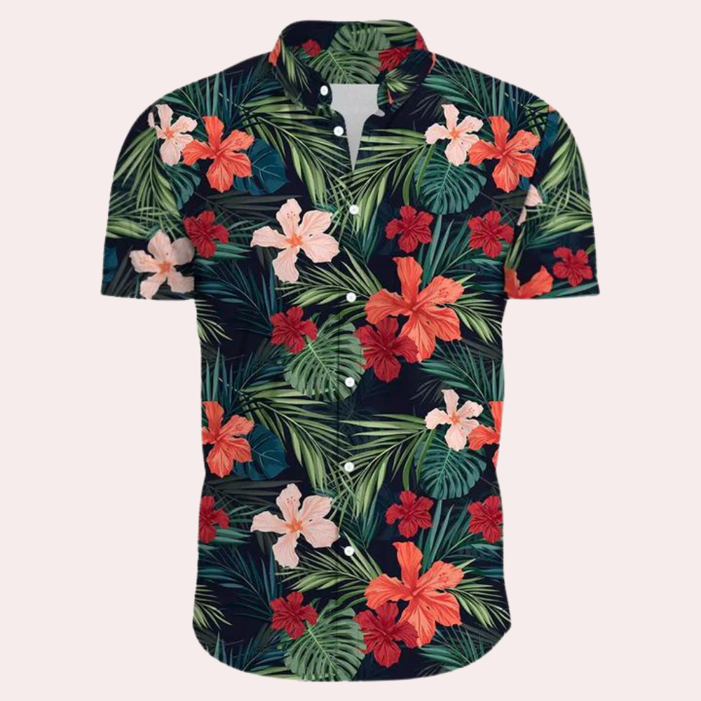 Elegante e distintiva camicia hawaiana da uomo della collezione Andre - una scelta alla moda per l'estate