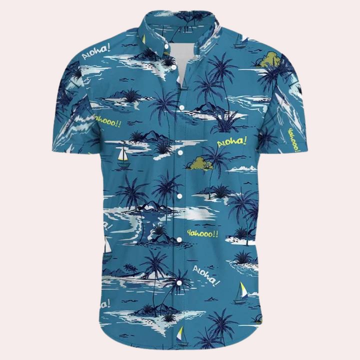 Elegante e distintiva camicia hawaiana da uomo della collezione Andre - una scelta alla moda per l'estate