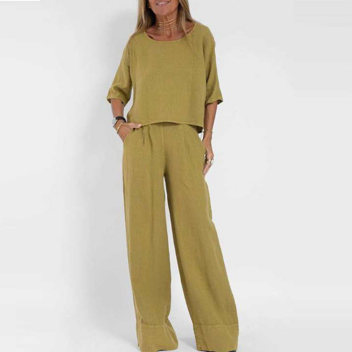 Elegante e confortevole set da donna in due pezzi - morbido, elegante e comodo