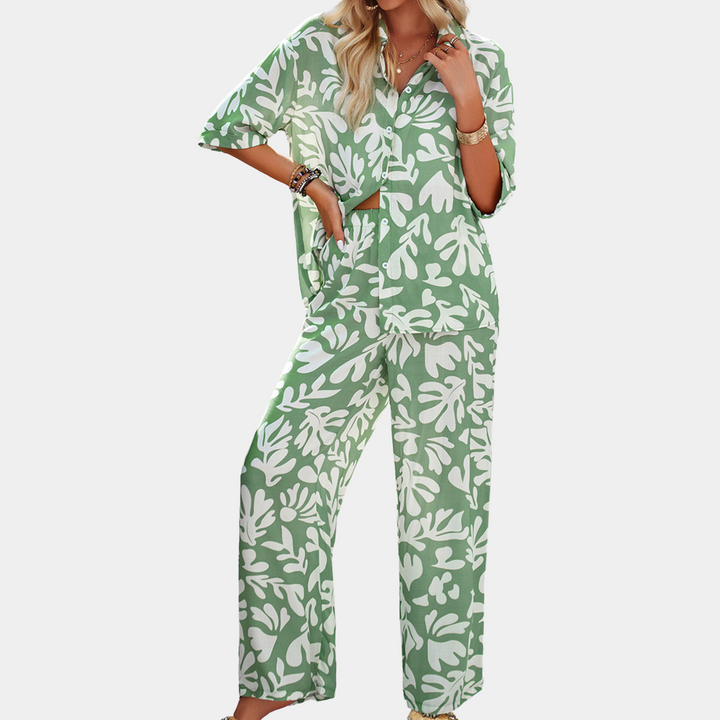 Brigida - Elegante e confortevole completo estivo a due pezzi per donna