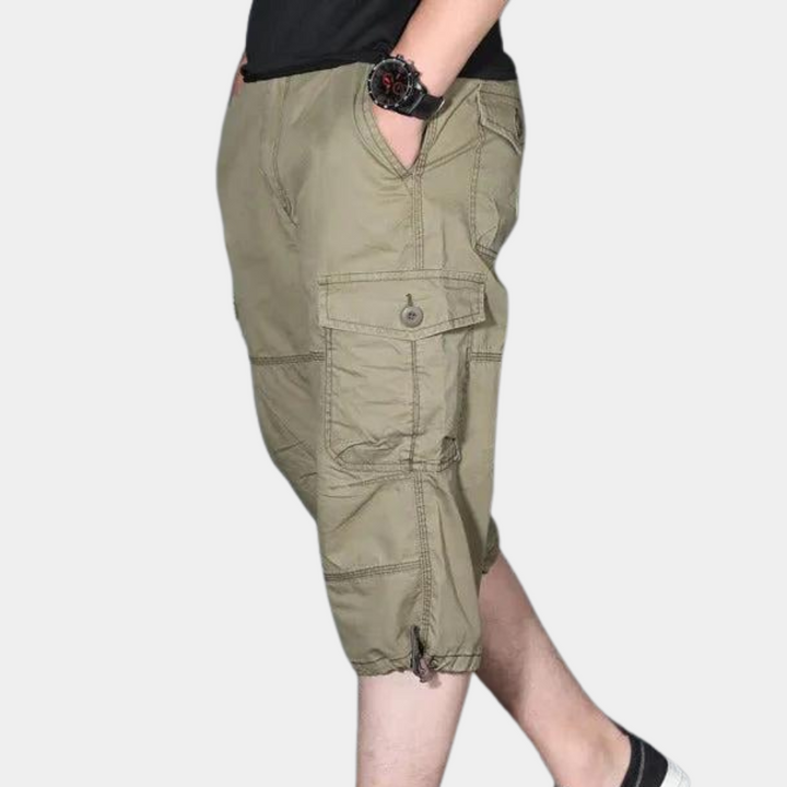 Enzio - Eleganti pantaloni cargo a tre quarti da uomo, perfetti per ogni occasione