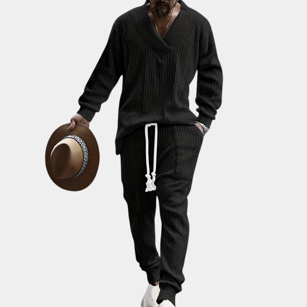 Elegante set da uomo in maglia Duran - il completo a due pezzi più alla moda per ogni occasione