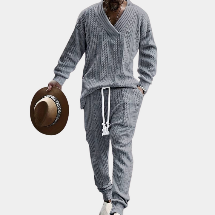 Elegante set da uomo in maglia Duran - il completo a due pezzi più alla moda per ogni occasione