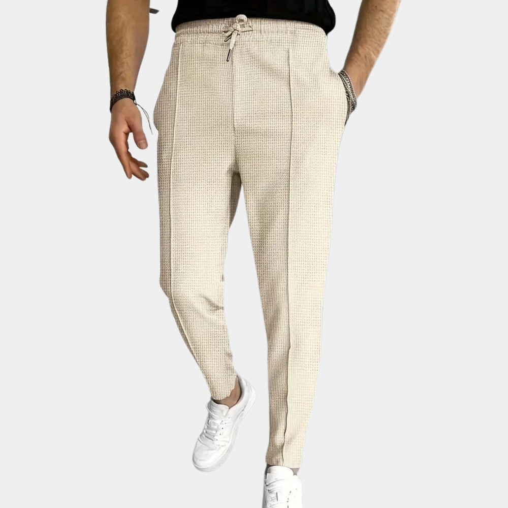 Pantaloni da uomo alla moda con cintura regolabile e comoda coulisse