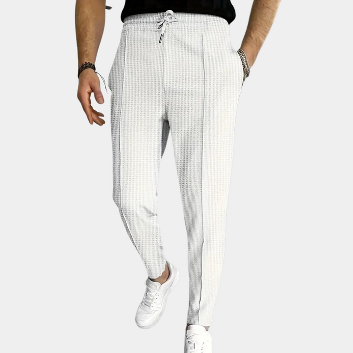 Pantaloni da uomo alla moda con cintura regolabile e comoda coulisse