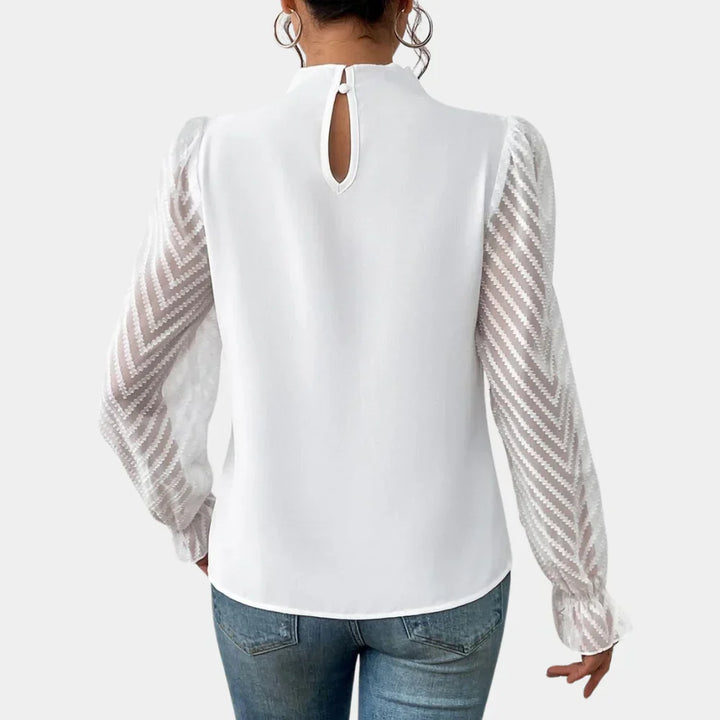 NOVA - Blusa elegante e raffinata in delicato chiffon da donna