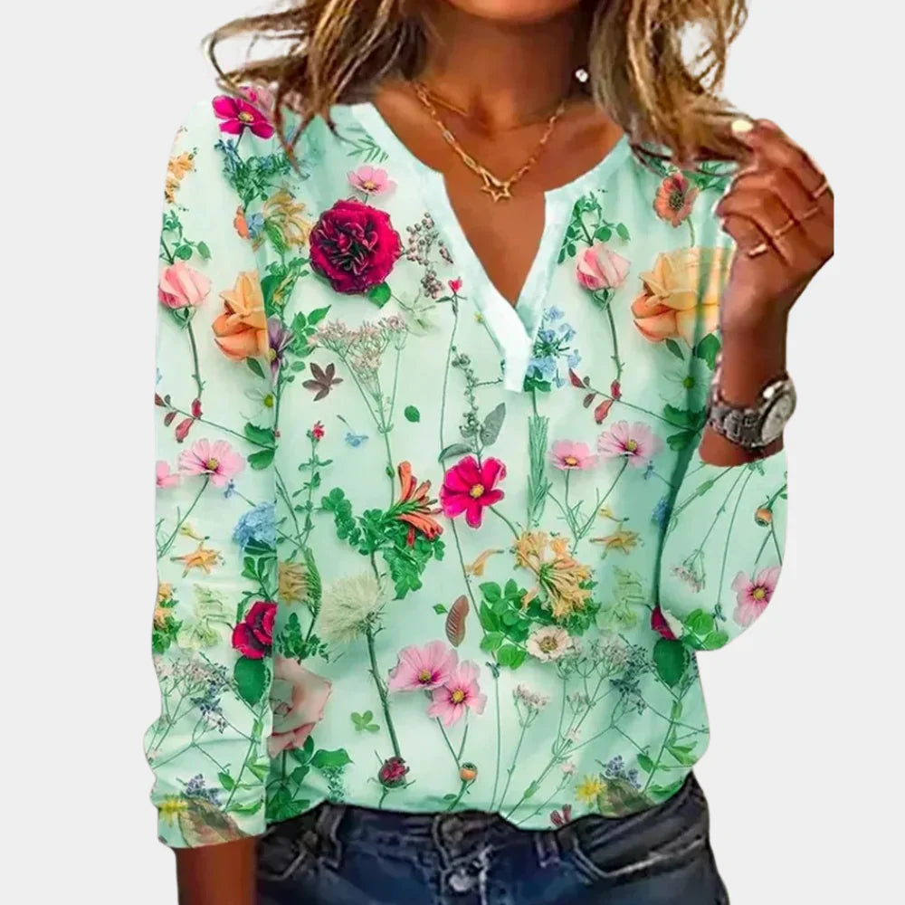 Maelle - Camicetta floreale casual elegante e confortevole per le donne