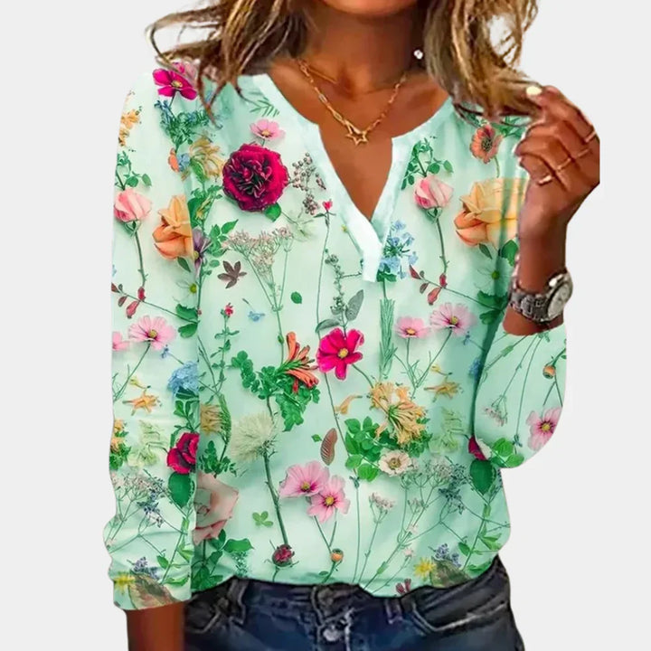 Maelle - Camicetta floreale casual elegante e confortevole per le donne