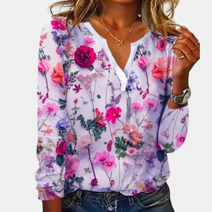 Maelle - Camicetta floreale casual elegante e confortevole per le donne