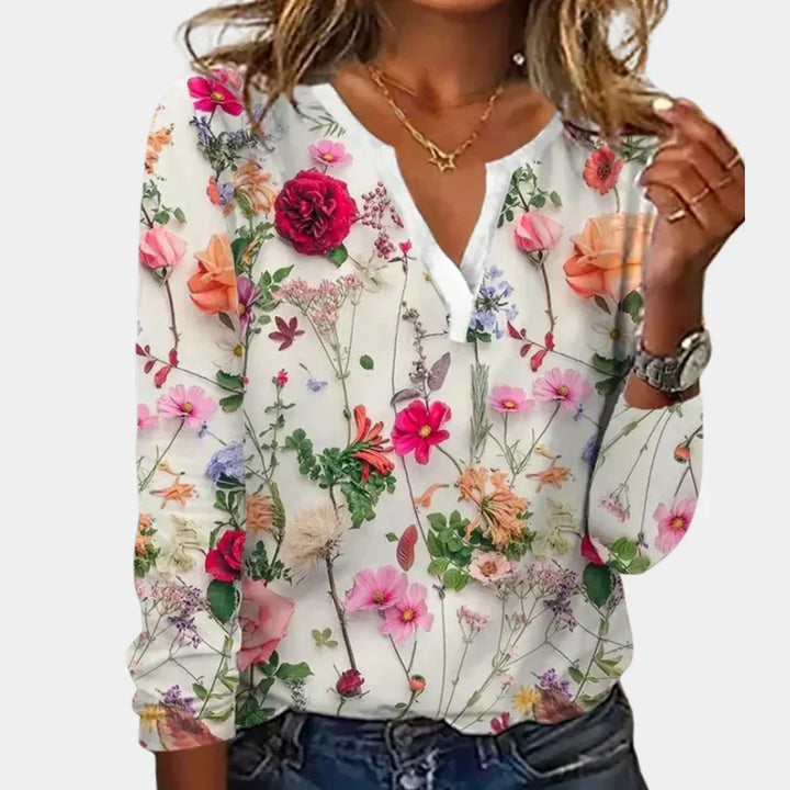 Maelle - Camicetta floreale casual elegante e confortevole per le donne