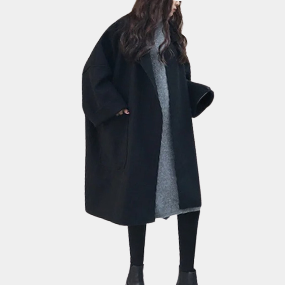 Elegante cappotto lungo oversize da donna per le giornate fredde
