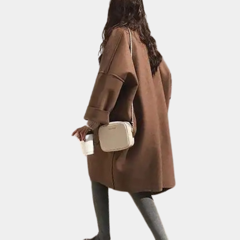 Elegante cappotto lungo oversize da donna per le giornate fredde