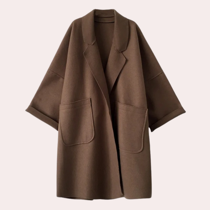 Elegante cappotto lungo oversize da donna per le giornate fredde