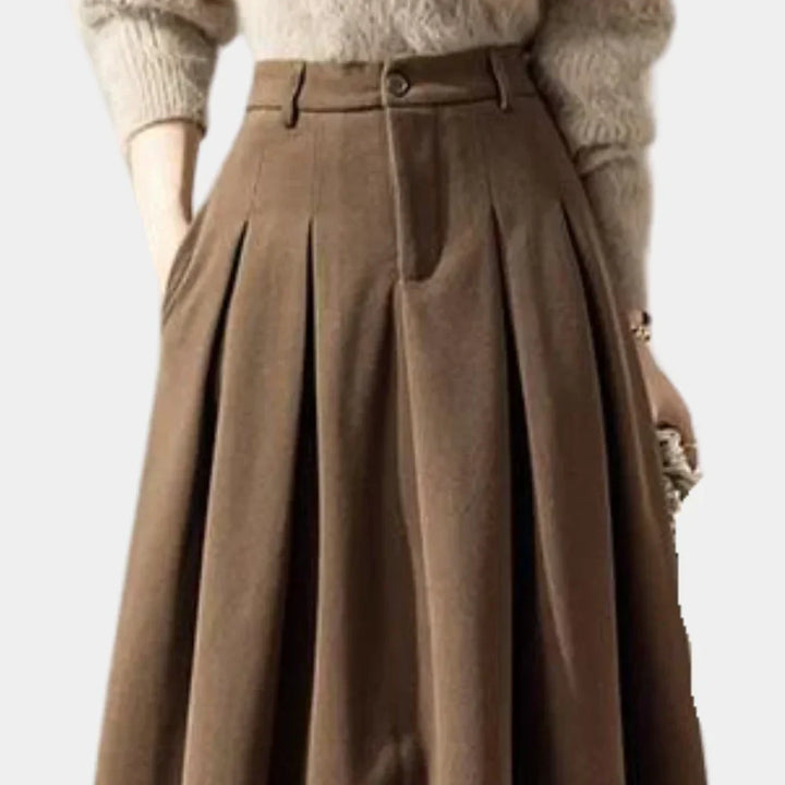 Liv - Elegante gonna A-line con taglio femminile lungo fino alla caviglia, perfetta per ogni occasione