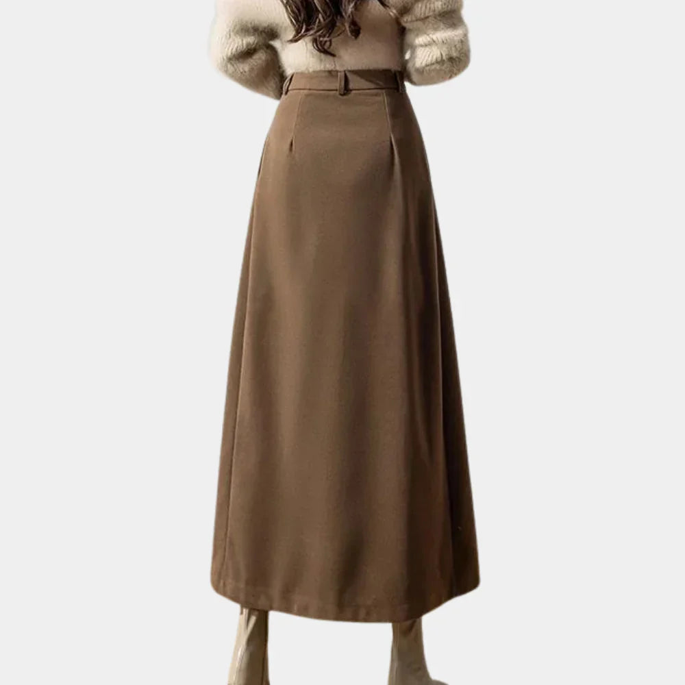 Liv - Elegante gonna A-line con taglio femminile lungo fino alla caviglia, perfetta per ogni occasione