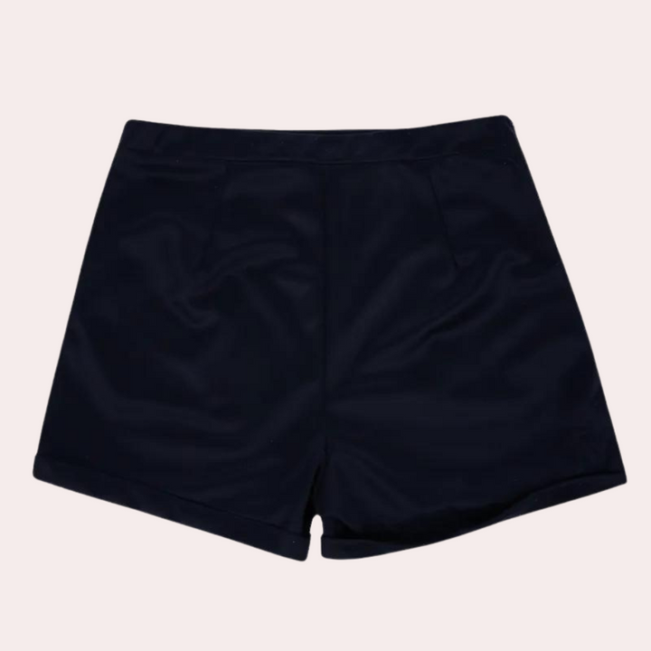 Agatha - Eleganti pantaloncini da donna con vistosi bottoni dorati per uno stile unico