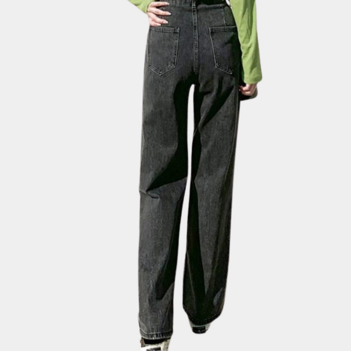 Pantaloni eleganti a vita alta a gamba larga da donna