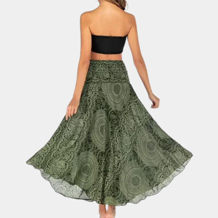 Maxi gonna elegante da donna in stile bohémien - una scelta comoda e alla moda