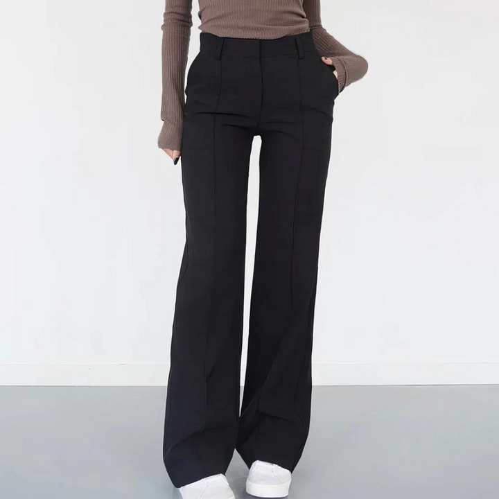 Pantaloni eleganti da donna con gambe larghe alla moda per la donna moderna