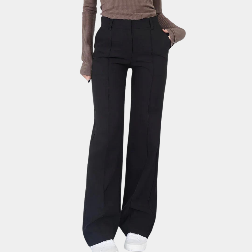 Pantaloni eleganti da donna con gambe larghe alla moda per la donna moderna