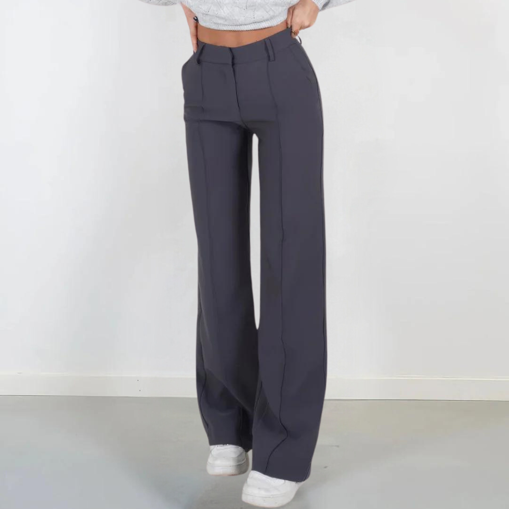 Pantaloni eleganti da donna con gambe larghe alla moda per la donna moderna