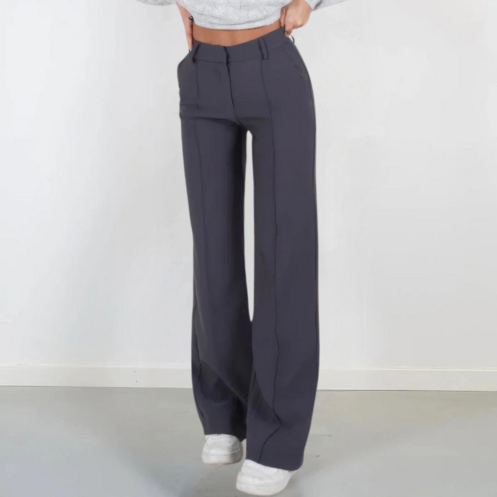 Pantaloni eleganti da donna con gambe larghe alla moda per la donna moderna
