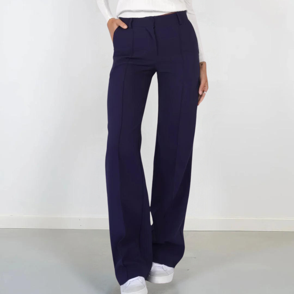 Pantaloni eleganti da donna con gambe larghe alla moda per la donna moderna