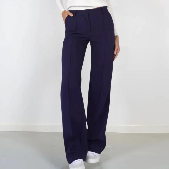 Pantaloni eleganti da donna con gambe larghe alla moda per la donna moderna