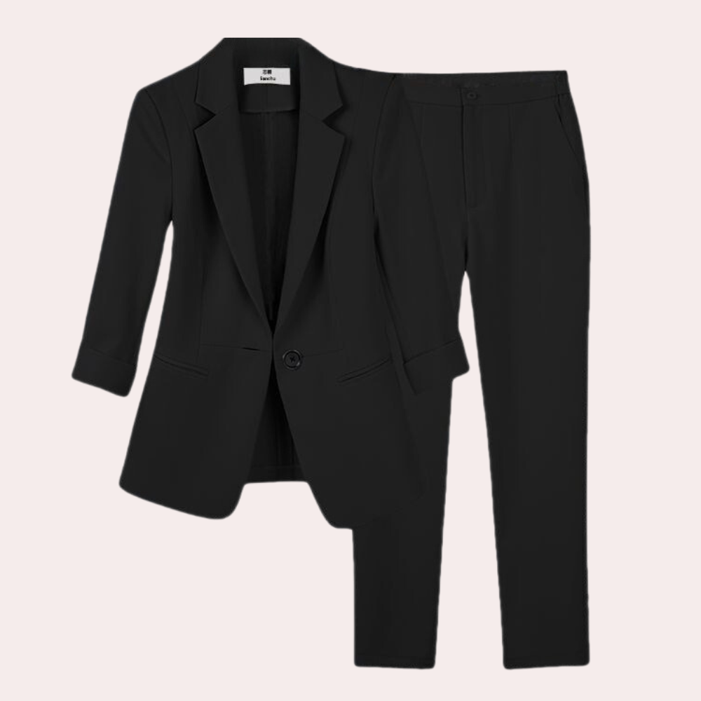 Elegante set giacca e pantaloni da donna - Teresa per un'eleganza eccezionale