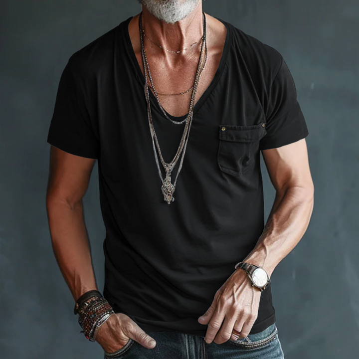 T-shirt Nicolae da uomo, elegante e confortevole: la combinazione perfetta tra eleganza e tempo libero quotidiano!