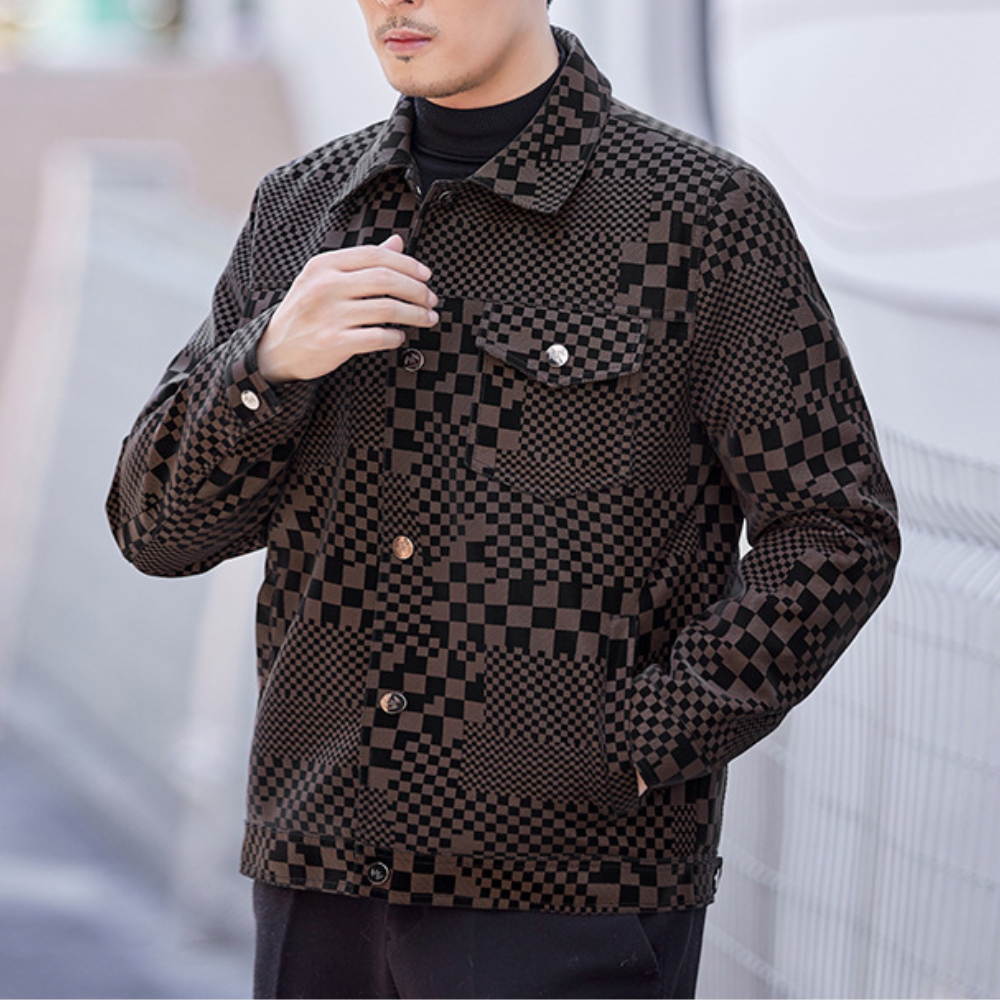 Ghita - Giacca casual button-down da uomo, ideale per l'uso quotidiano, che unisce comfort e design moderno
