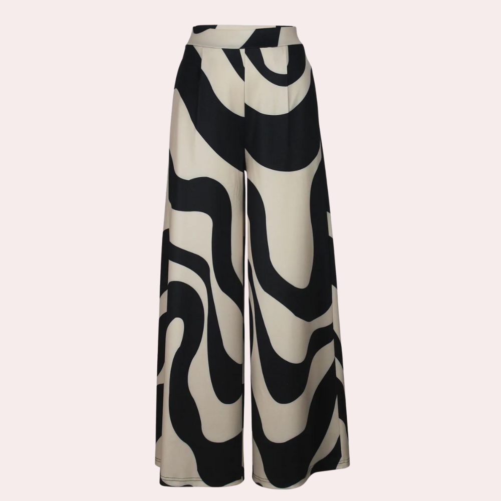 Fisseha - Eleganti pantaloni da donna a vita alta e gamba larga per un look unico